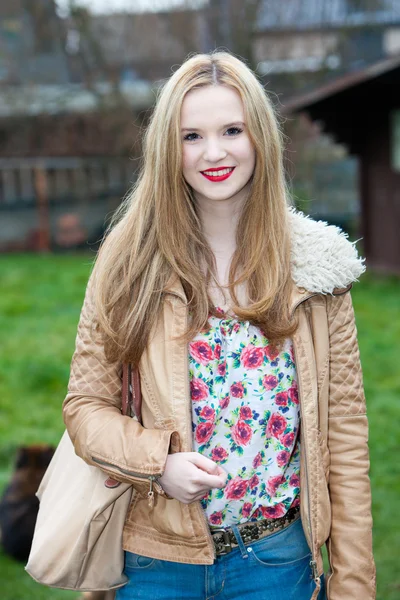 Attractive trendy young teenage girl — Stock Photo, Image