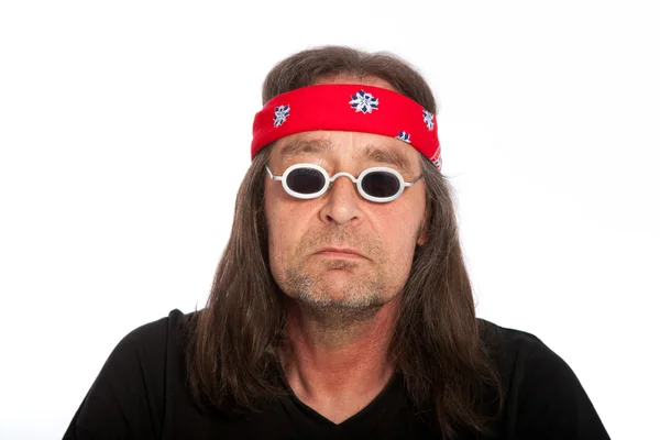 Hippie oude man — Stockfoto