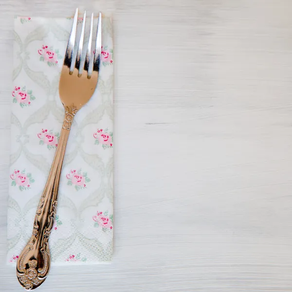 Tenedor de plata — Foto de Stock