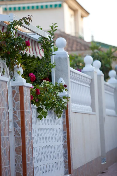 Joli jardin vue de la rue — Photo