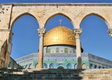 kaya kubbe. Jerusalem, İsrail.