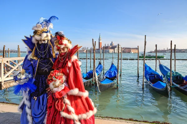 Tradiční karneval v Benátkách, Itálie. — Stock fotografie