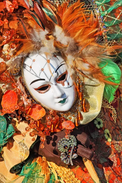 Traditional carnival mask and costume. Venice, Italy. Stock Picture