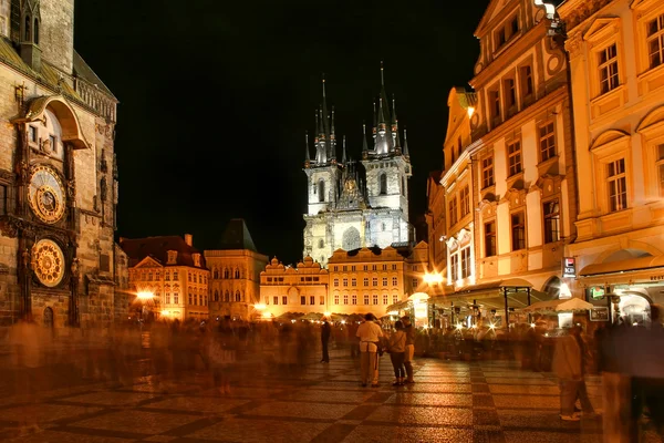 Prague city center at night. — Stock Photo, Image