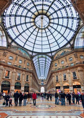 Galleria Vittorio Emanuele II. Milan, Italy. clipart