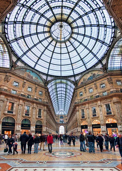 Galleria vittorio emanuele ii. Milan, Włochy. — Zdjęcie stockowe