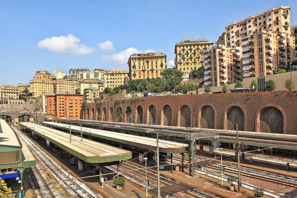 Genoa cidade skyline vista . — Fotografia de Stock