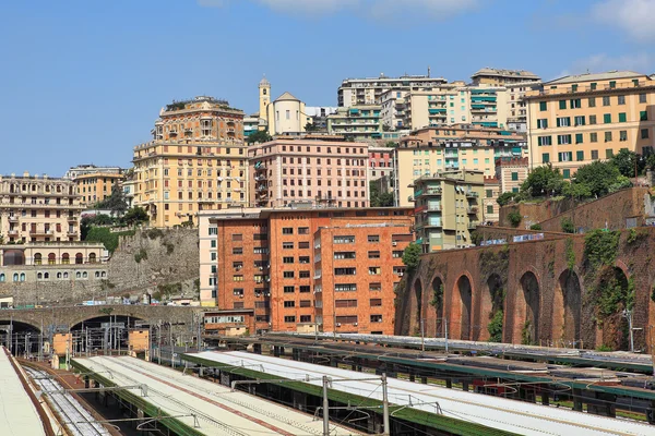 Genoa city skyline view. — Stockfoto