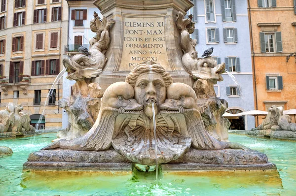 Fountain of Pantheon. Rome, Italy. — Stock Photo, Image