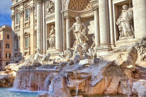 Trevifontein. Rome, Italië. — Stockfoto