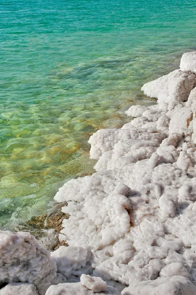 Formazioni saline sul Mar Morto in Israele . — Foto Stock