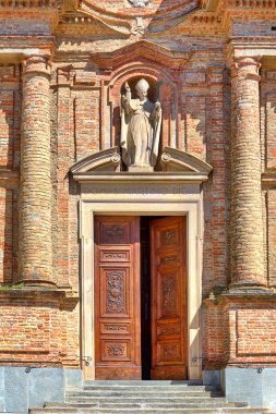 FAcade of catholic church in Italy. clipart
