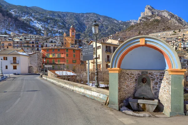 Small town of tende in Alps. — Stock Photo, Image