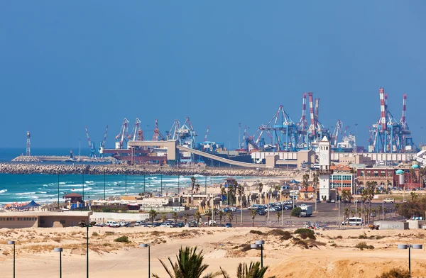 Ashdod zeehaven weergave. — Stockfoto