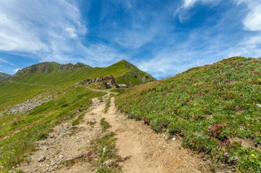 patika Alpleri'nde yamaçlar arasında.