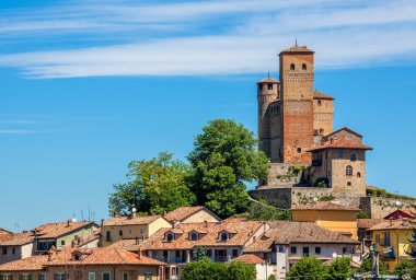 Town of Serralunga D'Alba in Italy. clipart