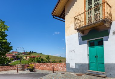 Town of Barolo, Italy. clipart