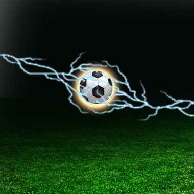 Futbol topu ile Lightning'ler yeşil sahada