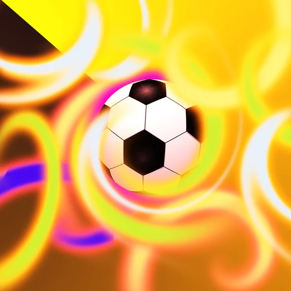 Стильный концептуальный цифровой дизайн футбольной иллюстрации — стоковое фото