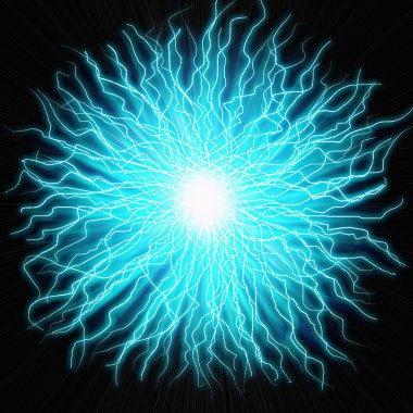 renkli bir arka plan üzerinde yıldırım elektrik flaş