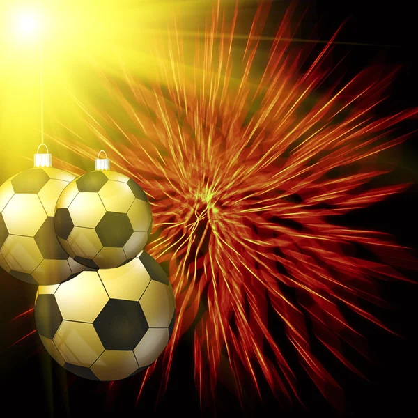 Soccer christmas hollyday background — Stock Photo, Image