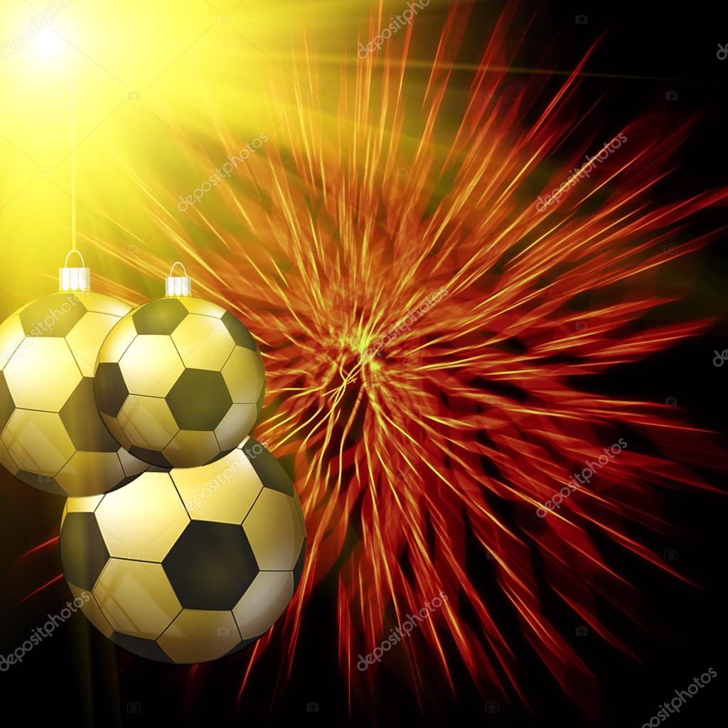 Fußball-Weihnachten-Hollyday-Hintergrund — Stockfoto © osalenko #41621169
