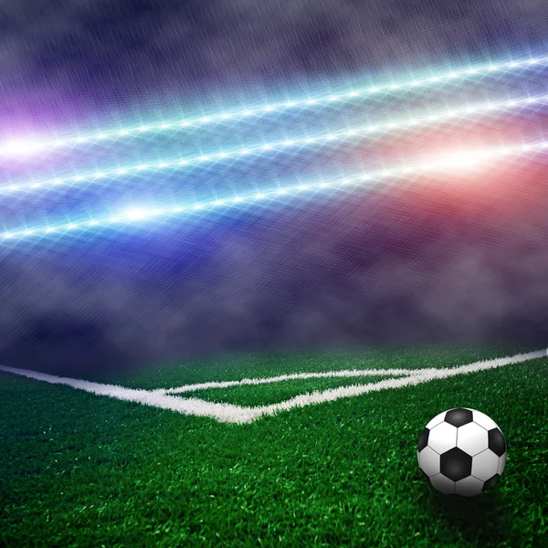 Soccer green field — Stock Photo, Image