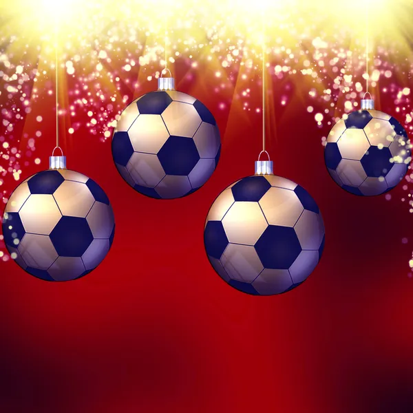 Soccer christmas hollyday background — Stock Photo © osalenko 41621243