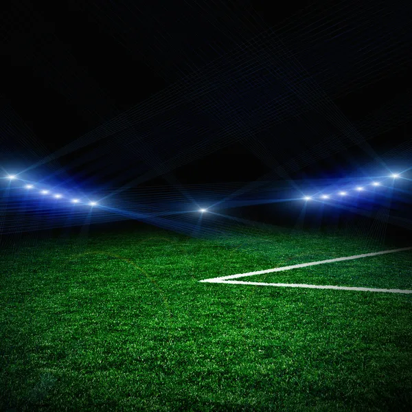 Soccer green field — Stock Photo, Image