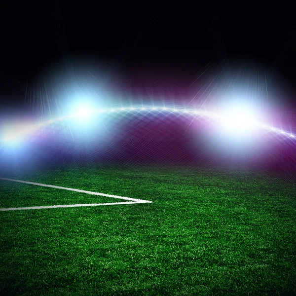 Campo verde calcio — Foto Stock