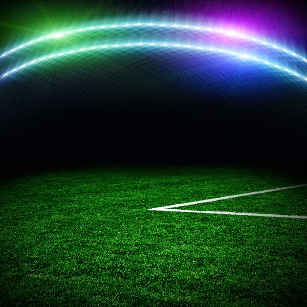 Fotbollsplanen grön — Stockfoto