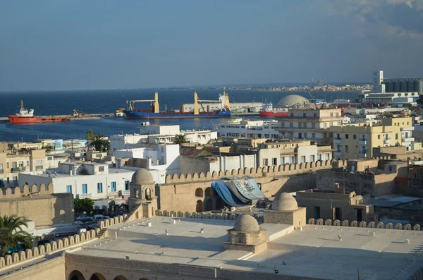 Visa av soussa från ribat — Stockfoto