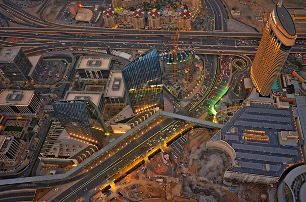 Panoramiczny obraz miasta Dubaj, Zjednoczone Emiraty Arabskie — Zdjęcie stockowe