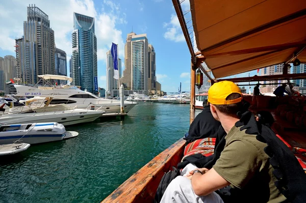 Dubai Marina paesaggio urbano, Emirati Arabi Uniti — Foto Stock