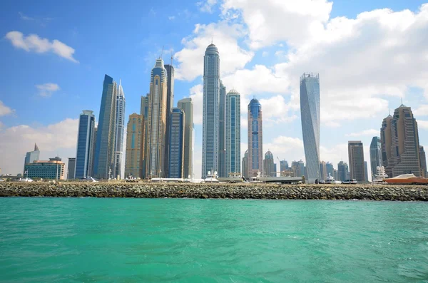 Dubai Marina paesaggio urbano, Emirati Arabi Uniti — Foto Stock