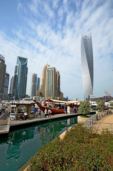 Dubai Marina paesaggio urbano, Emirati Arabi Uniti — Foto Stock