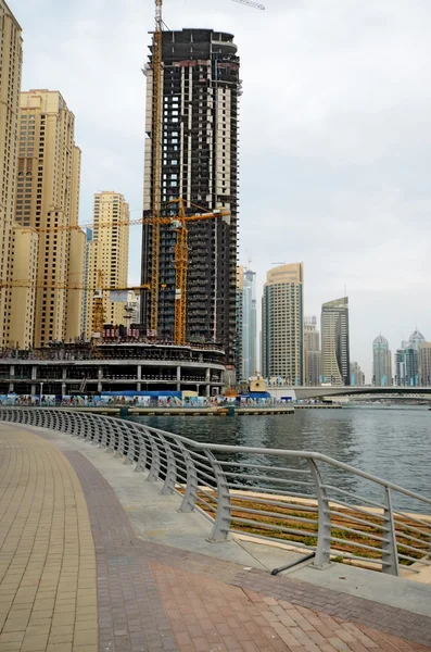 Dubai Marina paysage urbain, Émirats arabes unis — Photo