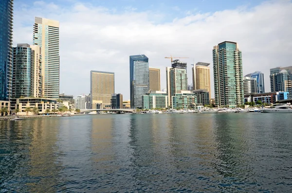 Část Dubai marina, Spojené arabské emiráty — Stock fotografie