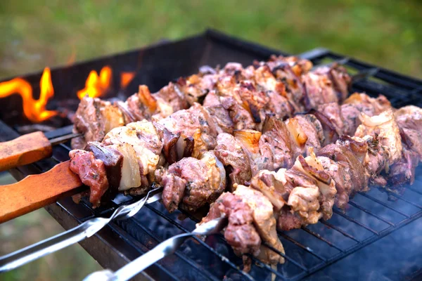 Comida, carne, shish kebab Imagem De Stock