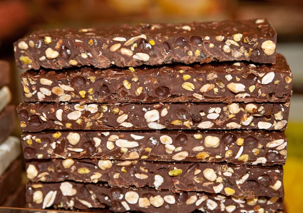 Food, handmade chocolate bars — Stock Photo, Image