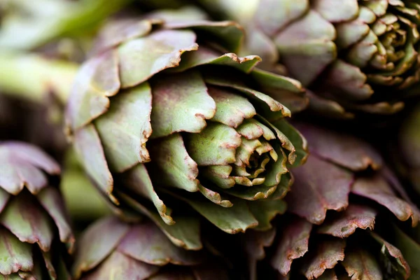 Fresh artichokes sold at a market — Stock Photo, Image