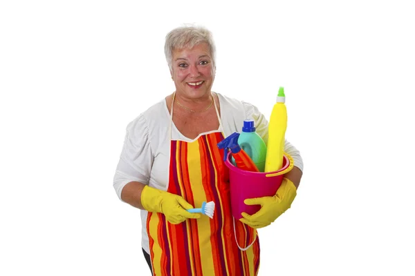 Жіночий керівник з прибиранням посуду — стокове фото