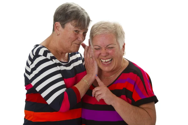 Seniorinnen haben gemeinsam Spaß — Stockfoto