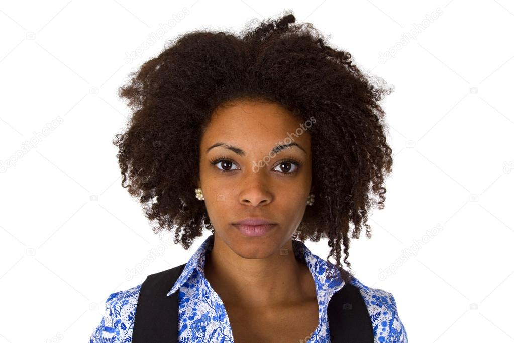 Attractive female afro american