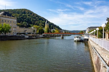 Lahn Nehri, Bad Ems Almanya 'da Watertower ile