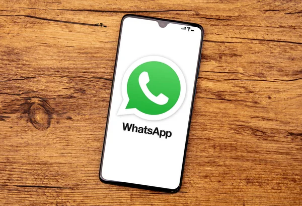 Huetenberg Jermany 2021 App Whatsapp Pada Layar Ponsel Tampilan Atas — Stok Foto
