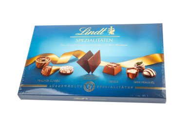 HUETTENBERG, ALMANY 2022-03-15: LINDT Çikolata Spesiyali. Lindt kaliteli çikolata piyasasında lider olarak tanınıyor..
