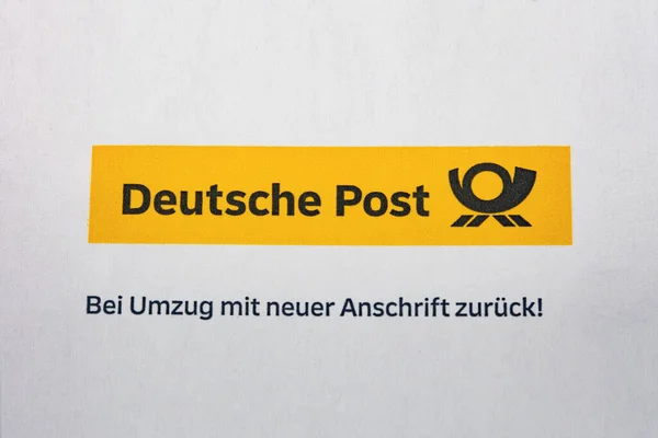 Hüttenberg Deutschland 2022 Deutsche Post Dhl Auf Weißem Umschlag Deutsche — Stockfoto