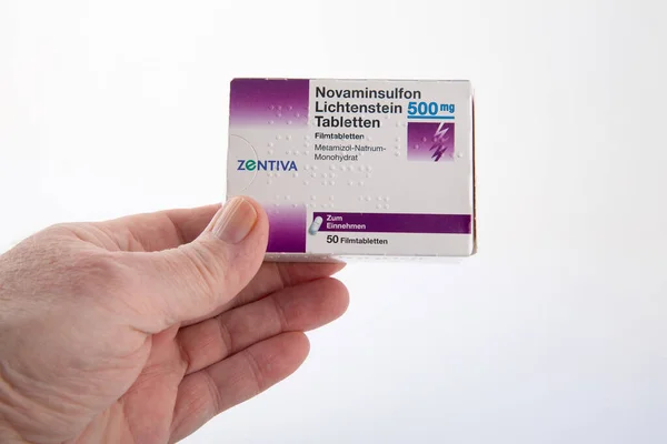Wetzlar Germany 2022 Novaminsulfon Lichtenstein Pills 500Mg Рецепт Painkiller Активним — стокове фото