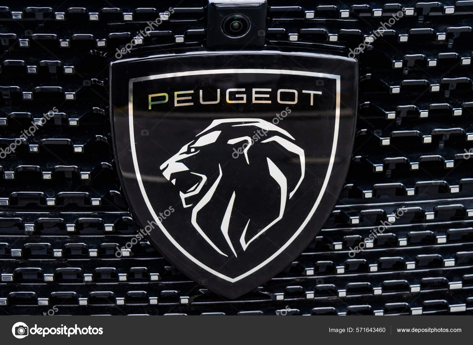 Wetzlar Allemagne 2022 Logo Peugeot Gros Plan Sur Une Grille